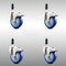 Service Caster 4 Inch 316SS Blue Poly Swivel 7/8 Inch Expanding Stem Caster Set Lock Brake SCC-SS316TTLEX20S414-PPUB-BLUE-78-4 - alternate 1